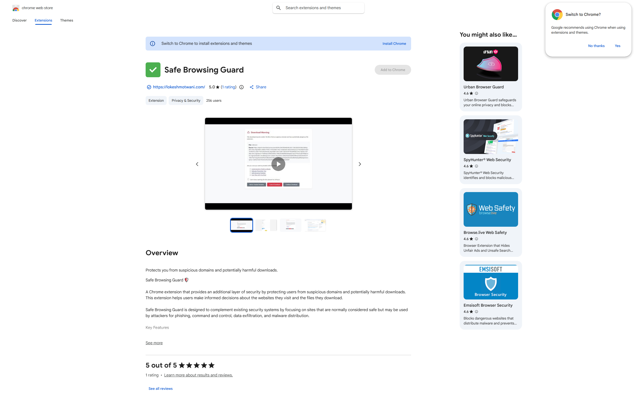 Safe Browsing Guard